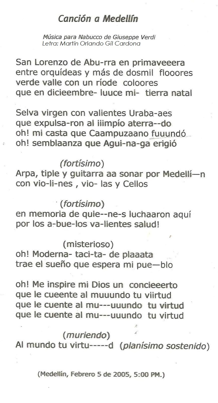 Canción A Medellín